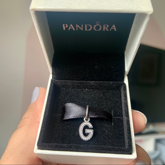 Authentic Pandora 791319CZ Dangle Letter “G”, Clear Cubic Zirconia Charm - Picture 2 of 3